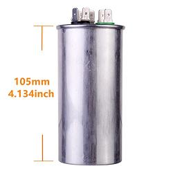 HUAREW 35+5 uF ±6% 35/5 MFD 370/440 VAC CBB65 Dual Run Start Round Capacitor for Condenser Straight Cool or Heat Pump Air Conditioner or AC Motor and Fan Starting