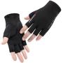 Men Women Half Finger Cycling Gloves Mittens Cool Thin Fingerless Driving Gloves Shockproof Non-Slip Stretchy Sun Protection Gloves for Motorcycle Running Hiking