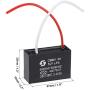uxcell Ceiling Fan Capacitor CBB61 5uF 450V AC 2 Wires Metallized Polypropylene Film Capacitor 47x32x19mm for Electric Fan Pump Motor Generator