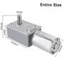 DC 12V Gear Reduction Motor Reversible High Torque Turbo Worm Gear Box Reduction Electric Motor(6RPM)