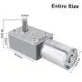 DC 12V Gear Reduction Motor Reversible High Torque Turbo Worm Gear Box Reduction Electric Motor(6RPM)