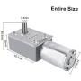 DC 12V Reversible High Torque 12V Worm Gear Motor Female Shaft High Torque Turbo Worm Gear Box Reduction Electric Motor(5RPM)