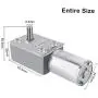 DC 12V Reversible High Torque 12V Worm Gear Motor Female Shaft High Torque Turbo Worm Gear Box Reduction Electric Motor(5RPM)