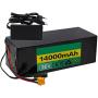 Wnicek 36V E-Bike Lithium-ion Battery 14000mAh Waterproof PVC Rechargeable Lithium Battery for Motors Within 750W for Scooters Electric Karts Airplane Models with Charger