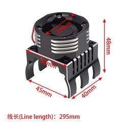 RC Motor Heatsink with 21000RPM Cooling Fan, 42mm Motor Radiator with RGB Light Brushless Engine Motor Heat Sink for 1/8 1/10 Car Truck Buggy SCX10, Tamiya ARRMA Axial TRAXXAS RC Car 4274 4268 Motor