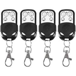 433.92 Mhz Remote for Gate, Remote Control Key Fob, 4pcs 4 Buttons Universal Cloning Wireless Remote Control Key Fob 433mhz for Car Garage Door Gate Skylight