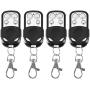 433.92 Mhz Remote for Gate, Remote Control Key Fob, 4pcs 4 Buttons Universal Cloning Wireless Remote Control Key Fob 433mhz for Car Garage Door Gate Skylight