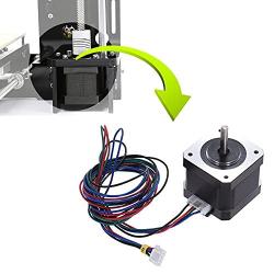Anet 42 Stepper Motor for 3D Printer DIY CNC Robot, 1.8 Degree 0.9A 0.4N.M 42mm Stepper Stepping Motor Drive with 90cm Lead Cable for 3D Printer - Black (1PCS)