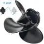 CAPTAIN 4 Blades Boat Propeller 13x17, 15 Spline Tooth Outboard Motor Prop, RH, OEM No.48-8M8026590 fit Mercury Engines 40 50 60 70 75 80 90 100 115 125 140 150 HP Aluminum Parts