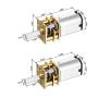 QMseller 2Pcs Micro Speed Reduction Motor DC 12V 1000RPM with Full Metal Gearbox 0.18A Electric Gear Box Motor with 2 Terminals for DIY RC Toys