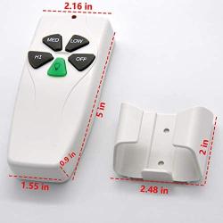 Universal Ceiling Fan Remote Control and Receiver Kit, Replacement for Harbor Breeze, Hampton Bay, Hunter, Honeywell, w/ Light Dimmer, 3-Speed, FAN28R FAN-53T 2AAZPFAN53T KUJCE9103 FAN-11T UC7030T