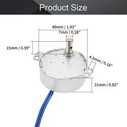 Fielect 2Pcs Synchronous Motor AC 110V 30-36RPM Turntable Motor CW/CCW Direction 4W TYC-50 Horizontal Hole Shaft