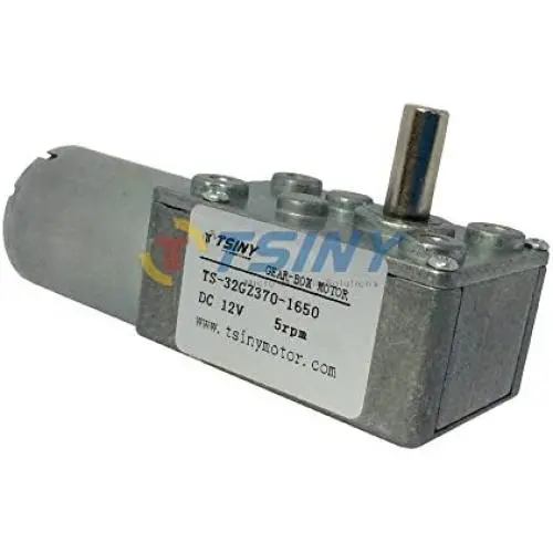 Dc 12v Worm Gear Motor of Miniature 5 RPM Metal 6mm Shaft Dc 12v Worm Gear Motor of Miniature 5 RPM Metal 6mm Shaft