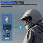 HeYun RX7 – Motorcycle Helmet Bluetooth,2400m 4 Riders Helmet Bluetooth Intercom with Noise Cancellation/FM Radio, Universal Communication Systems for Motorbike/ATV/Dirt Bike (Blue, 1pack)
