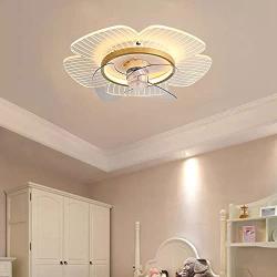 ATELANGE Flower Shape Smart LED Ceiling Fan With Light Remote Control 3 Wind Speed 3 Colors Ceiling Fan Light With Timing Function Ultra-Quiet Reversible Motor Low Profile Fan For Kidsroom/living Room