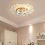 ATELANGE Flower Shape Smart LED Ceiling Fan With Light Remote Control 3 Wind Speed 3 Colors Ceiling Fan Light With Timing Function Ultra-Quiet Reversible Motor Low Profile Fan For Kidsroom/living Room