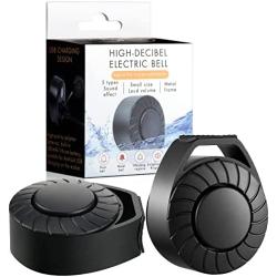 2 Pieces Electric Bike Bell Rechargeable Bicycle Bells 5 Sound Modes Bike Bells 90-120 DB Volume Adjustable Bicycle Horn for Adults Kids Bike Vehicle Motorcycles