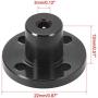 uxcell 3mm Inner Dia H13*D10 Rigid Flange Coupling Motor Guide Shaft Coupler Motor Connector Black for DIY Parts
