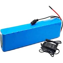 Jieoto 36V 7800mAh E-Bike Lithium-ion Battery 7.8AH 10S 3P Li-ion Electric Scooter Battery Pack Waterproof PVC Battery with Charger and BMS for 350W 250W 200W Motor