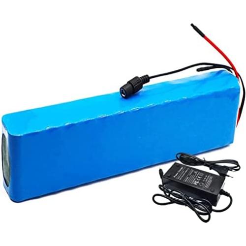 Jieoto 36V 7800mAh E-Bike Lithium-ion Battery 7.8AH 10S 3P Li-ion Electric Scooter Battery Pack Waterproof PVC Battery with Charger and BMS for 350W 250W 200W Motor