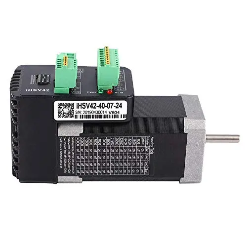 Nema 17 Stepper Integrated Servo Motor, 24V 5.1A 78W IHSV42-40-07-24 3 Phase High Speed Torque Digital Servo Motor 4000RPM with 1000 Lines Encoder, 2 in 1 Motor and Driver for CNC Control