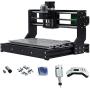 Purewords DIY CNC Router CNC 3018 Pro, 1.8 inch Offline Controller | GRBL control, 3 Axis Engraver for PCB PVC Plastics Wood Milling Engraving ER11 Clamps End Bits 10 Pcs 3.11mm