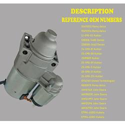 WZruibo Starter Replacement for 1994-2015 Kohler HP 15-27 John Deere Toro Cub Cadet Scotts Thomas Grasshopper 2509808, 2509809, 2509811, SDR0291, 41012182, 41012182R, 41012414