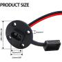 mankk 1ft SAE Power Socket Sidewall Port 12AWG Cable SAE Connector Weatherproof Universal Flush-Mountable Connector with Screws for Solar Generator Battery Charger M-V-012