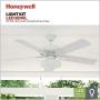 Honeywell Ceiling Fans Belmar 52 Inch Indoor Outdoor LED Light, Damp Rated, Five Blade, White, 50513-01