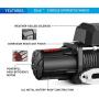 ZEAK 12000 lb Electric Truck Winch DC Synthetic Rope, Waterproof Off Road, for Truck SUV, with Wireless Remote