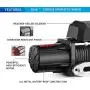ZEAK 12000 lb Electric Truck Winch DC Synthetic Rope, Waterproof Off Road, for Truck SUV, with Wireless Remote