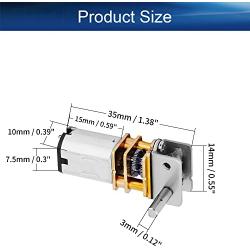 Heyiarbeit 6V 10RPM DC Worm Gear Motor High Torque Turbine Worm Gear Reduction Motor Reversible Speed Reducing Electric Gear Box Motor for DIY Robot Door Lock