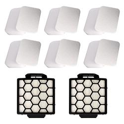 Carkio Foam Flat Filter Post Hepa Motor Filter Cleaner Compatible with Shark Navigator Pet Plus NV255 NV251 Zero-M ZU60 Vacuum Cleaner Accessories