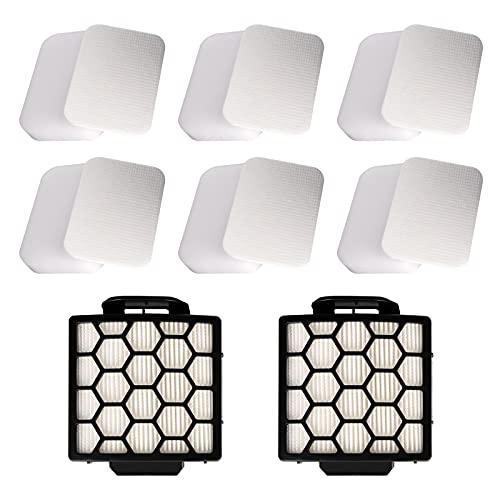 Carkio Foam Flat Filter Post Hepa Motor Filter Cleaner Compatible with Shark Navigator Pet Plus NV255 NV251 Zero-M ZU60 Vacuum Cleaner Accessories