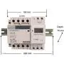 Coffret Contactor Electrodepot 40A 4 Pôles Normalement Ouvert 110-120VAC Bobine (Fonctionnement Silencieux) Charge Moteur 40A et Charge Éclairage 63A avec Minuterie Programmable Électronique 24-7 et Rail DIN 35 x 150 mm Coffret Contactor Electrodepot 40A 4 Pôles Normalement Ouvert 110-120VAC Bobine (Fonctionnement Silencieux) Charge Moteur 40A et Charge Éclairage 63A avec Minuterie Programmable Électronique 24-7 et Rail DIN 35 x 150 mm