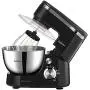 BONISO Stand Mixer, 5.5-QT 600W Tilt Head Food Mixer with Dough Hook, Beater and Whisk, Kitchen Electric Mixer with Stainless Steel Bowl Splash Guard (black)