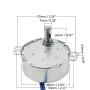 Fielect 2Pcs Synchronous Motor AC 110V 0.8-1RPM Synchron Motor Turntable Motor CW/CCW Direction 4W TYC-50 Horizontal Hole Shaft