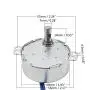 Fielect 2Pcs Synchronous Motor AC 110V 0.8-1RPM Synchron Motor Turntable Motor CW/CCW Direction 4W TYC-50 Horizontal Hole Shaft