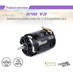 SURPASS HOBBY Rocket 540 V3 Sensored Brushless Motor 10.5T Modified for 1/10 RC Racing Car