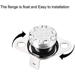 uxcell KSD301 Thermostat 100°C/212°F 10A N.C Adjust Snap Disc Temperature Switch for Microwave,Oven,Coffee Maker 2pcs
