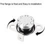 uxcell KSD301 Thermostat 100°C/212°F Normally Closed N.C Adjust Snap Disc Temperature Switch for Microwave,Oven,Coffee Maker 5pcs