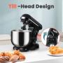Yoifo 7 Speed Stand Mixer（inclued P Speed）- Peak Power 600W Kitchen Electric Mixer，4.75-QT Tilt-Head Food Mixer with Dough Hook, Whisk, Beater & BPA-Free Dust Cover (Balck)