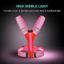 LED Reflective Vest Running Gear, USB Rechargeable LED Light Up Vest High Visibility with Adjustable Waist/Shoulder for Jogging Running Cycling Walking Motorcycle