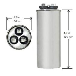 KuangBBBTools 45-5 mfd Round Air Conditioner Capacitor Motor Run Capacitor Withstand Voltage 450V AC Compatible for c3455r GE 97F9895, Z97F995, 97F9895BZ3, 27L88