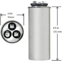 BlueNatHxRPR 40-5 uF MFD CBB65 Capacitor Air Conditioner Capacitor Round Dural Motor Run Capacitor Withstand 450V AC