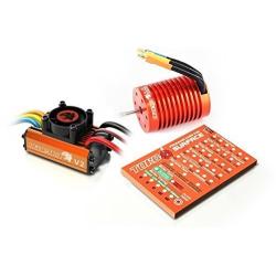 SKYRC Leopard 3300KV 12T Brushless Motor & 60A ESC Speed Controller Combo Full Version Apps Edition Program Card Combo Set for 1/10 RC Car