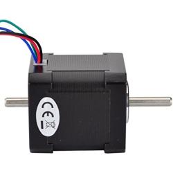 STEPPERONLINE Double Shaft Nema 17 Stepper Motor 1.68A 45Ncm Bipolar 4-wires 3D Pinter DIY CNC