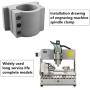 GREESUNY 80mm Spindle Motor Clamp Mount Bracket with 3PCS M8 Screws for CNC Router Engraving Machine