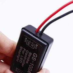HUIQIAODS Flash Strobe Controller for LED Brake Light Tail Stop Light Auto Car 12-24V LED Brake Flasher Stop Light Strobe Flasher (GS-100A)