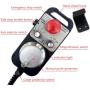 100PPR Universal 4 Axis CNC Electronic Handwheel MPG Pendant with Emergency Stop Manual Pulse Generator for Mitsubishi/Siemens/CNC Router Engraving Milling Machine